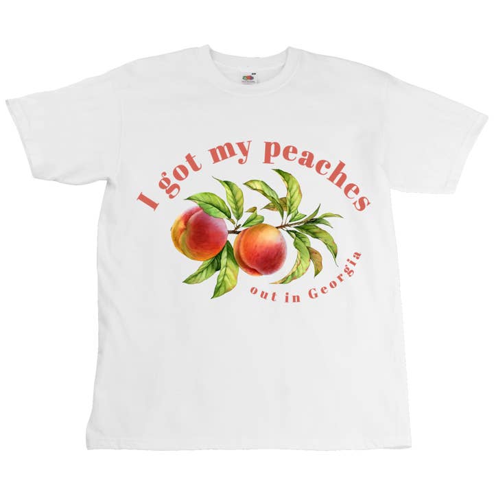 Peaches Tee - Unisex - Digital Printing pour la vente par Roukeys