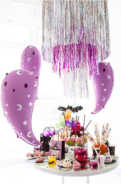 Ellie's Party Supply - Wholesale Balloon - Pink Ghost Balloon – Holographic Halloween 14 x 24"