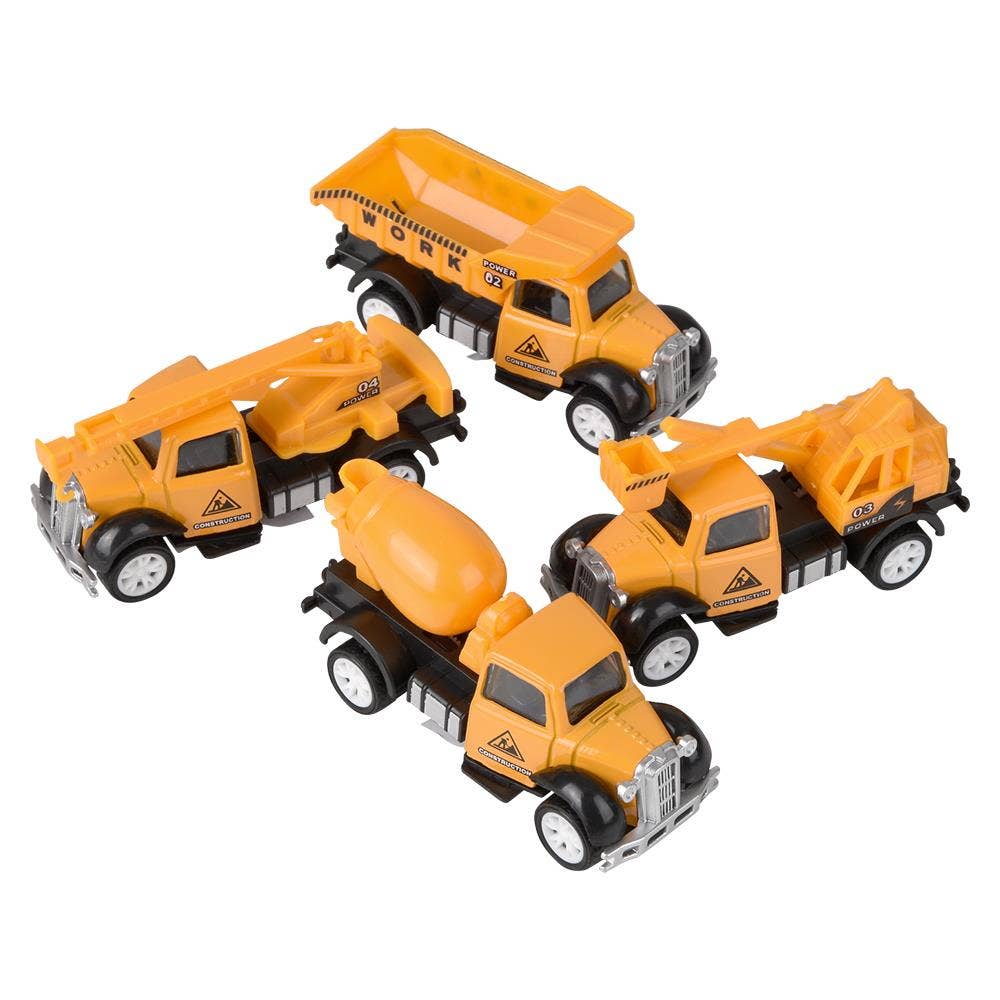 The Toy Network - Wholesale Toy Car/Truck - Kids - 3" Die Cast Pull Back Construction Vehicles 12Ct1