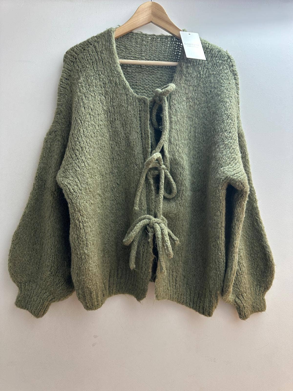 LORIANE - Wholesale Cardigan - Women's - 24618 Wool vest with laces one size11