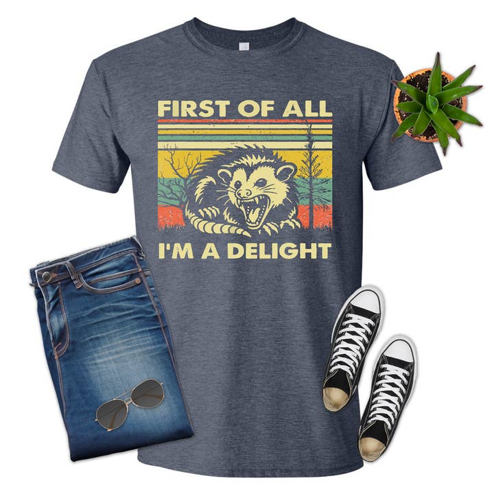 I'm a Delight, Possum, Funny, Camicia, T-shirt per la vendita all'ingrosso da parte di 316 Legacy LLC
