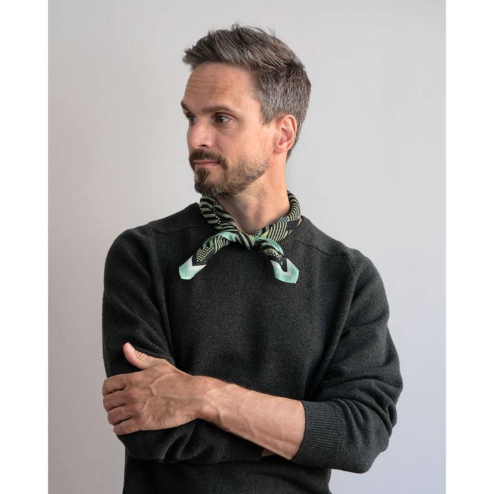 Haferkorn & Sauerbrey - Vente Écharpe – unisexe - Foulard Morocco en mélange soie-coton, 60 x 60 cm1