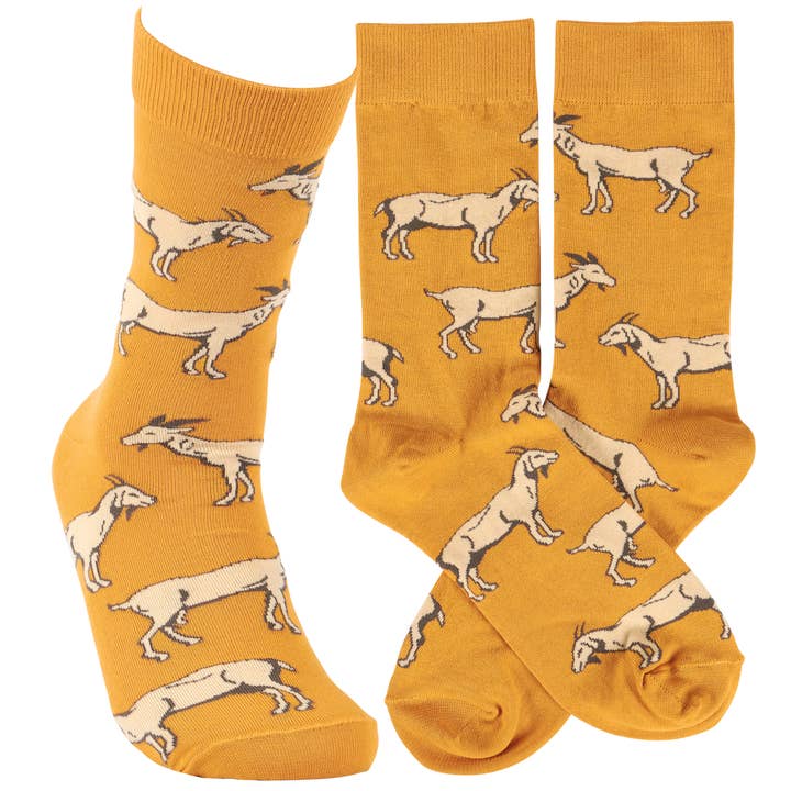 Goat Milk Goat Socks for wholesale by Primitives by Kathy