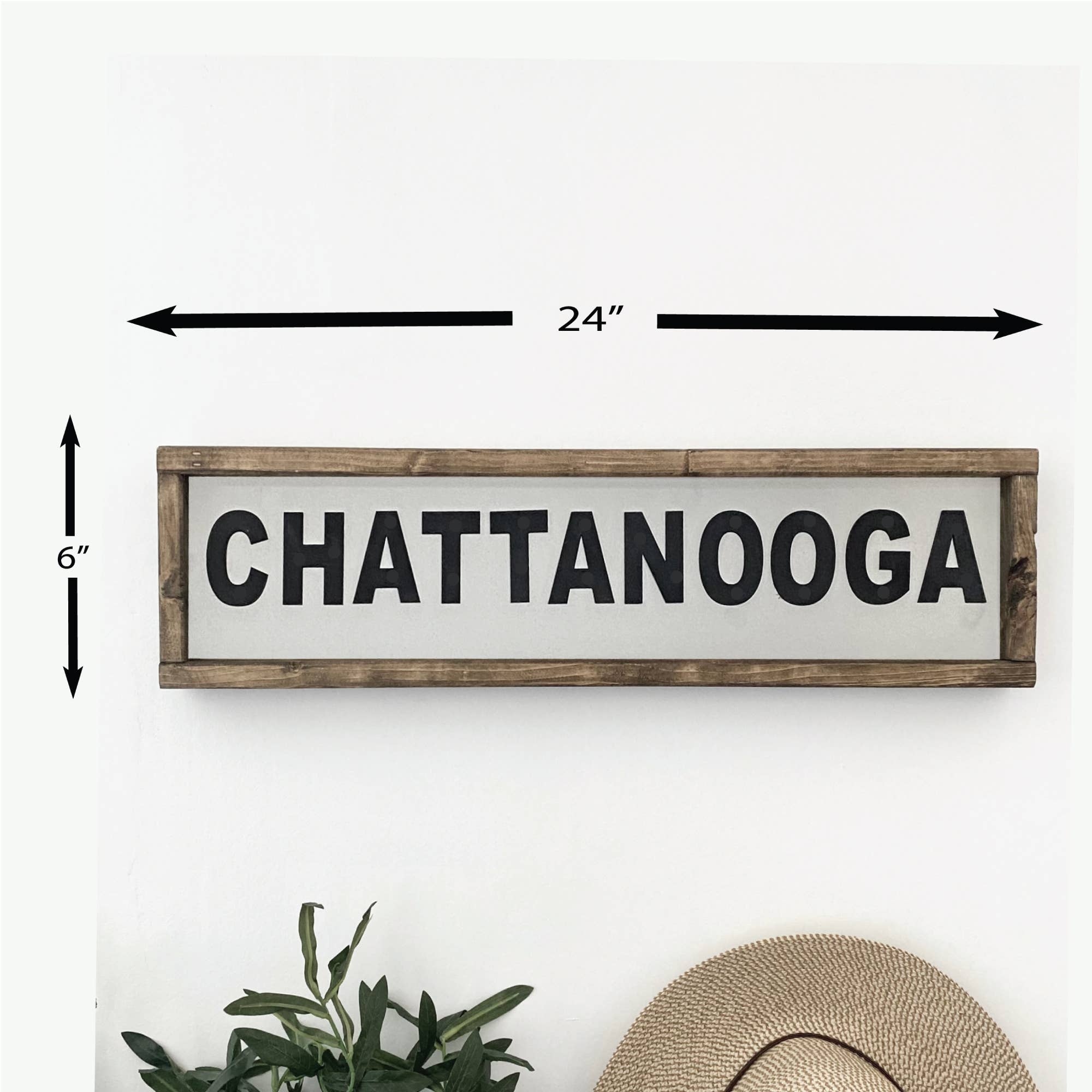 Pine Designs - Wholesale Sign - 24x6 "Any" City Sign -  Name Personalized1