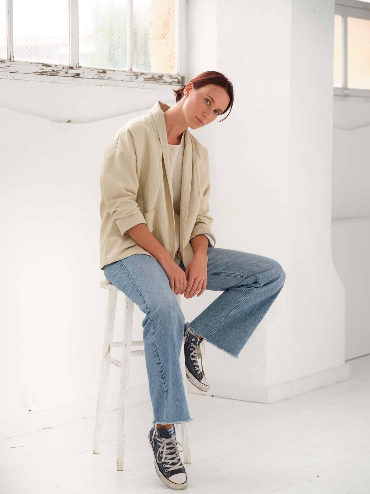 CECILIA SÖRENSEN - Venta al por mayor Chaqueta - Mujer - Chaqueta Pintor 315 de lino en canvas4