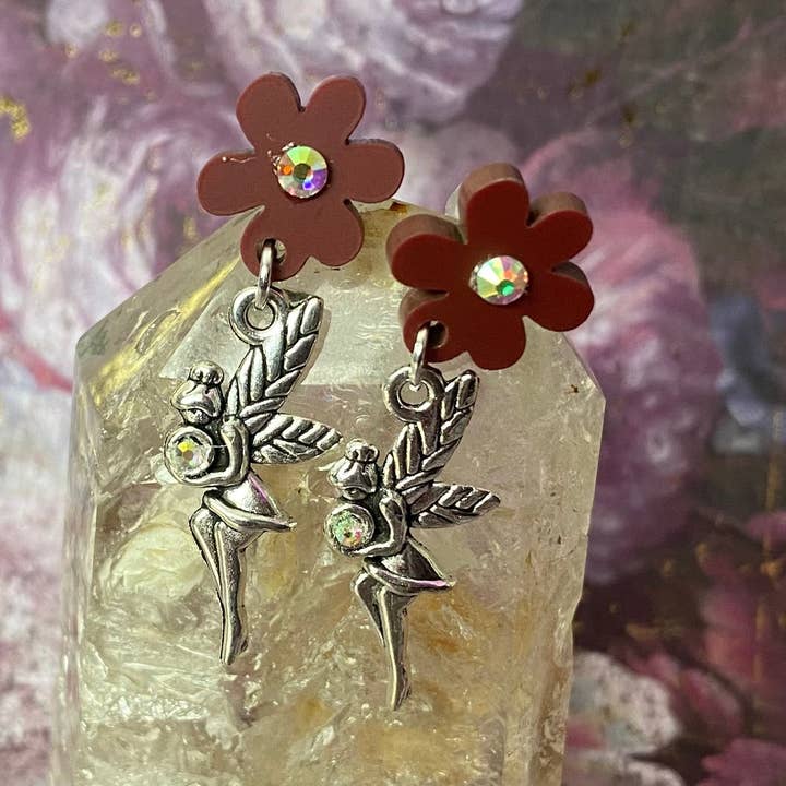 Moody Girl Accessories - Wholesale Dangle Earrings - Fairy Flower Post Earrings2