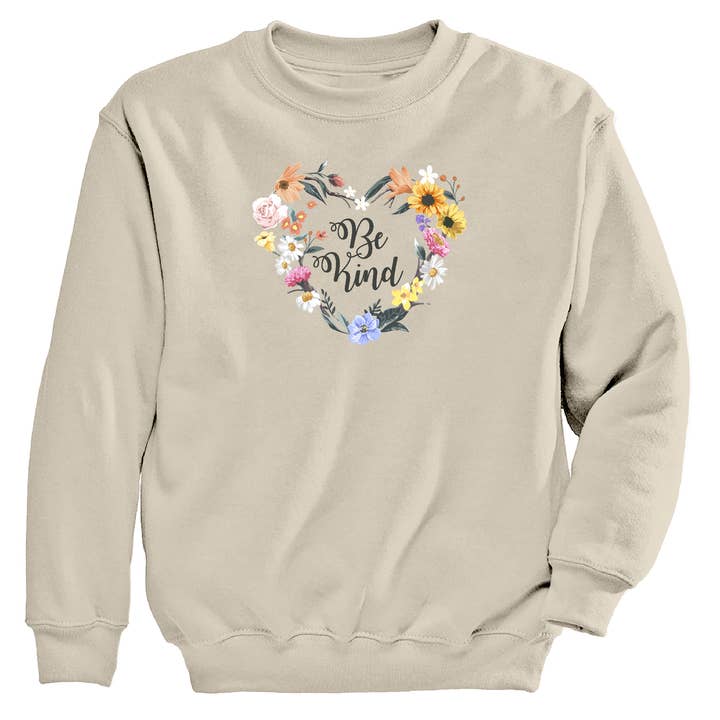 Be Kind Women's Crew Neck Sweatshirt for wholesale by Morning Sun