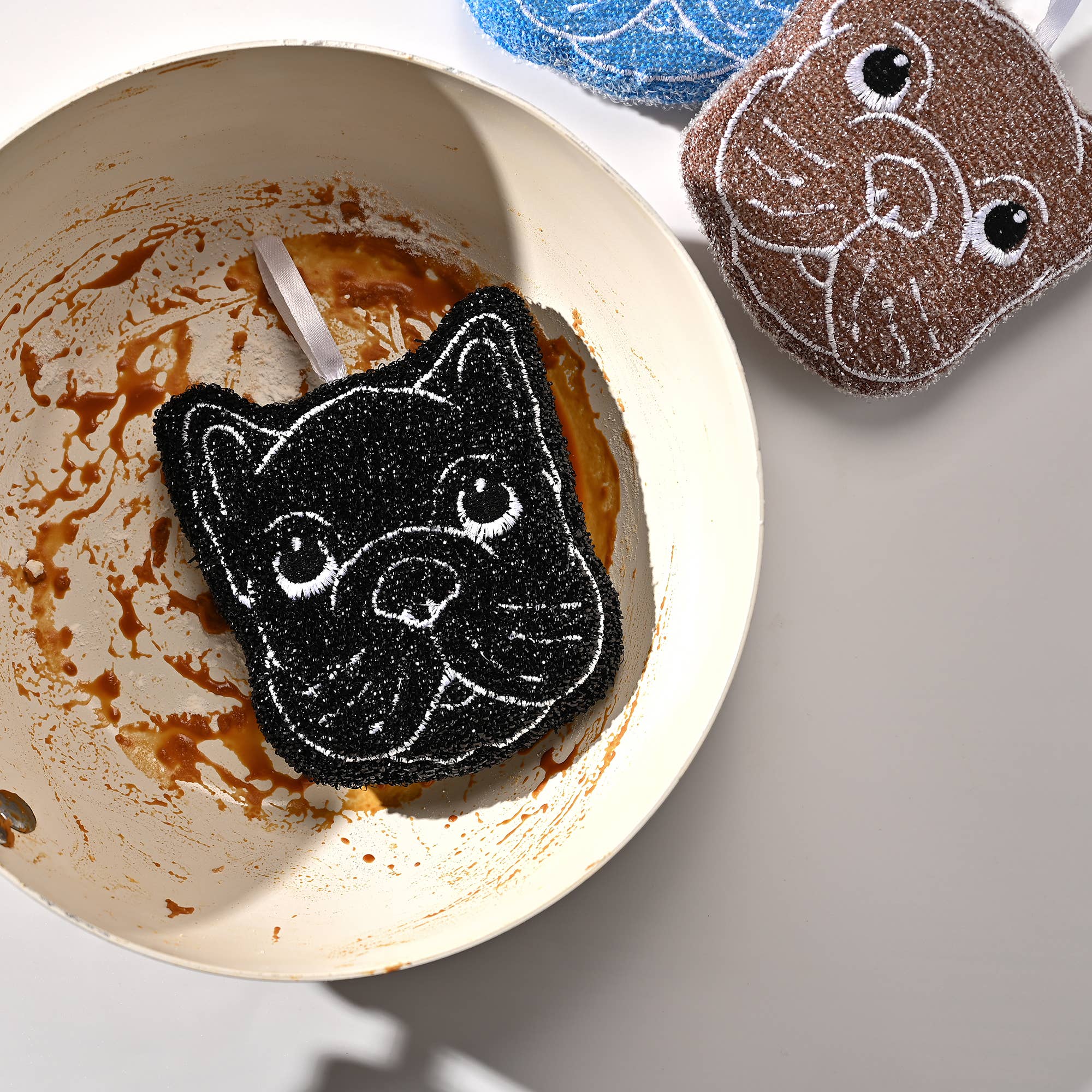 Fox Run Brands - Wholesale Schoonmaaksponsjes - Fox Run Bulldog Keukensponsenset, Multicolor Pak van 32