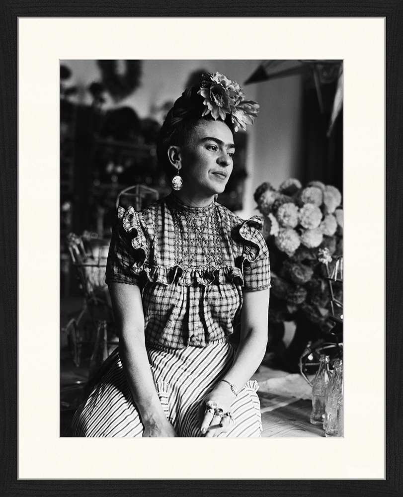 Black Thoughtful - Frida Kahlo. Wall art print with frame. for wholesale on Faire4