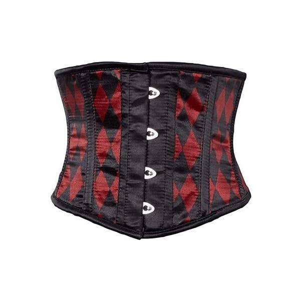 Lavish Black & Red Diamond Waist Cincher for wholesale by Daisy Corsets