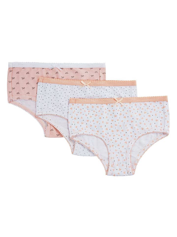 Infinity Classics International Inc. - Wholesale Underwear - Kids - Girl's Printed Cotton Briefs 3 Pack2
