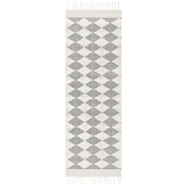Grey Fractal Diamond Wool Area Rug for wholesale on Faire