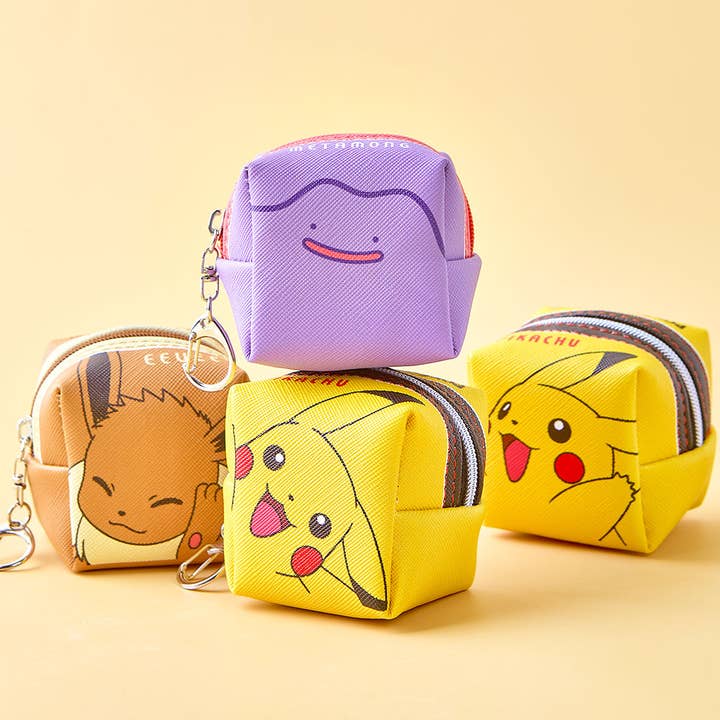 Pokémon Cube Pouch – Zipper Mini Keychain Bag charm for wholesale by K-Wonderland