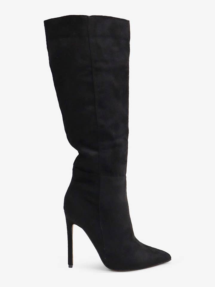 Black HOMAGE - Suede Knee-High Boots for wholesale on Faire0