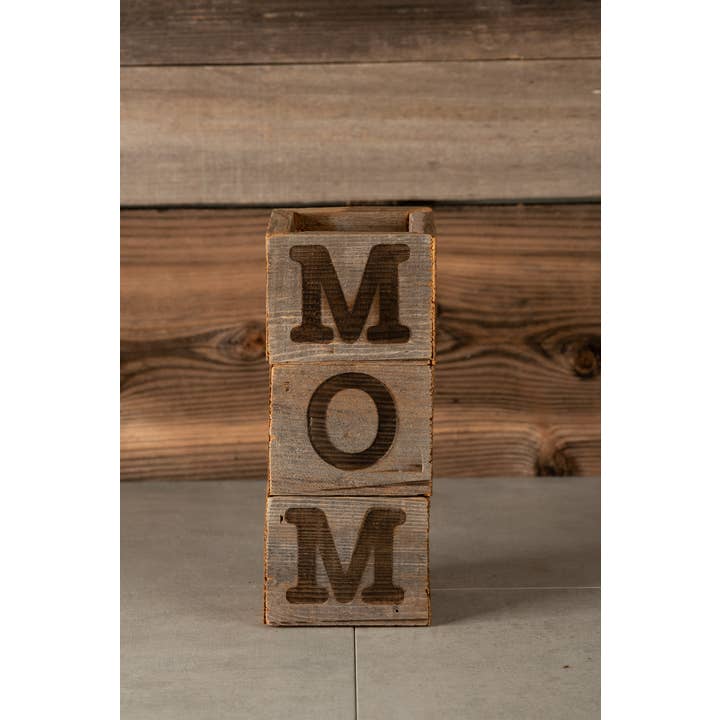 Love Reclaimed - Vendita all'ingrosso Fioriere - Set di fioriere MOM piccolo in legno rustico /set di fioriere MOM2