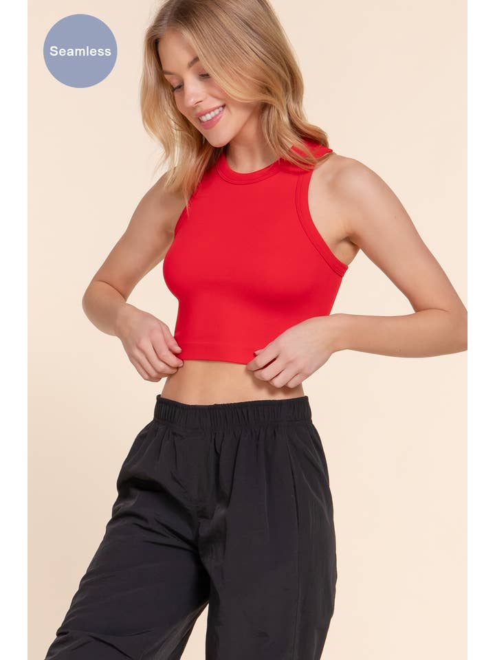 Active Basic | Active USA – Großhandel Strickoberteil – Damen – Ärmelloses, nahtloses Ripptop mit Rundhalsausschnitt24