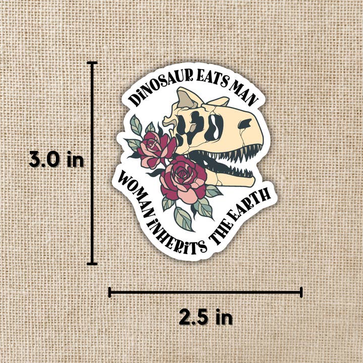 Kingdom of Threads - Wholesale Sticker - Dinosaur Eats Man Sticker, 3-inch1