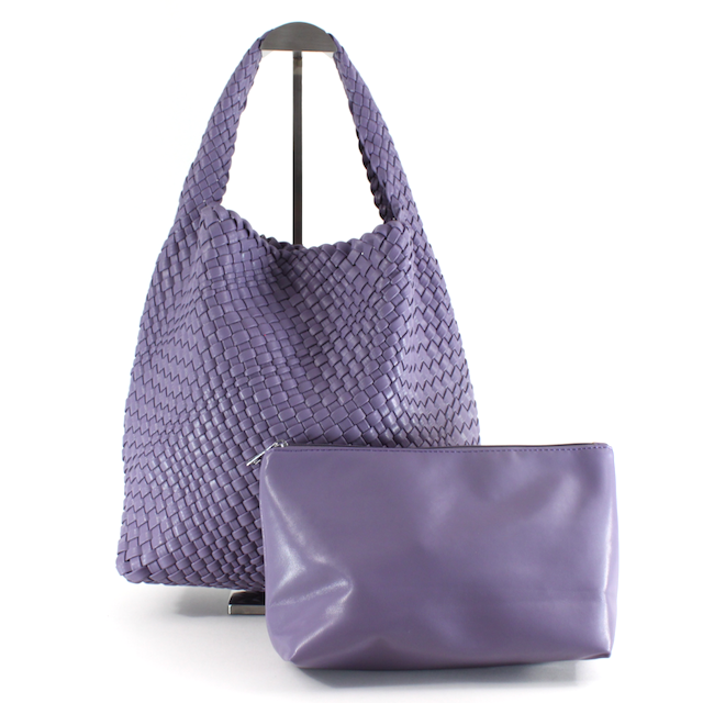 Pretty Persuasions - Wholesale Shoulder Bag - Women's - P23067 Woven Hobo Bag w/Cosmetic Pouch11