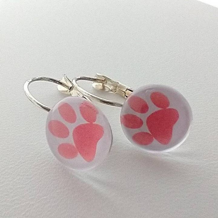 Paw Print Earrings, Animal Earrings for wholesale by Piccadilly Pendants