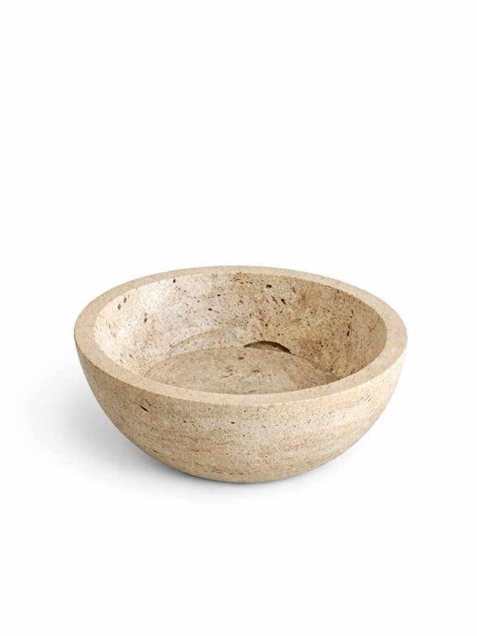 Ciotola in Travertino Flow per la vendita all'ingrosso da parte di Bursera