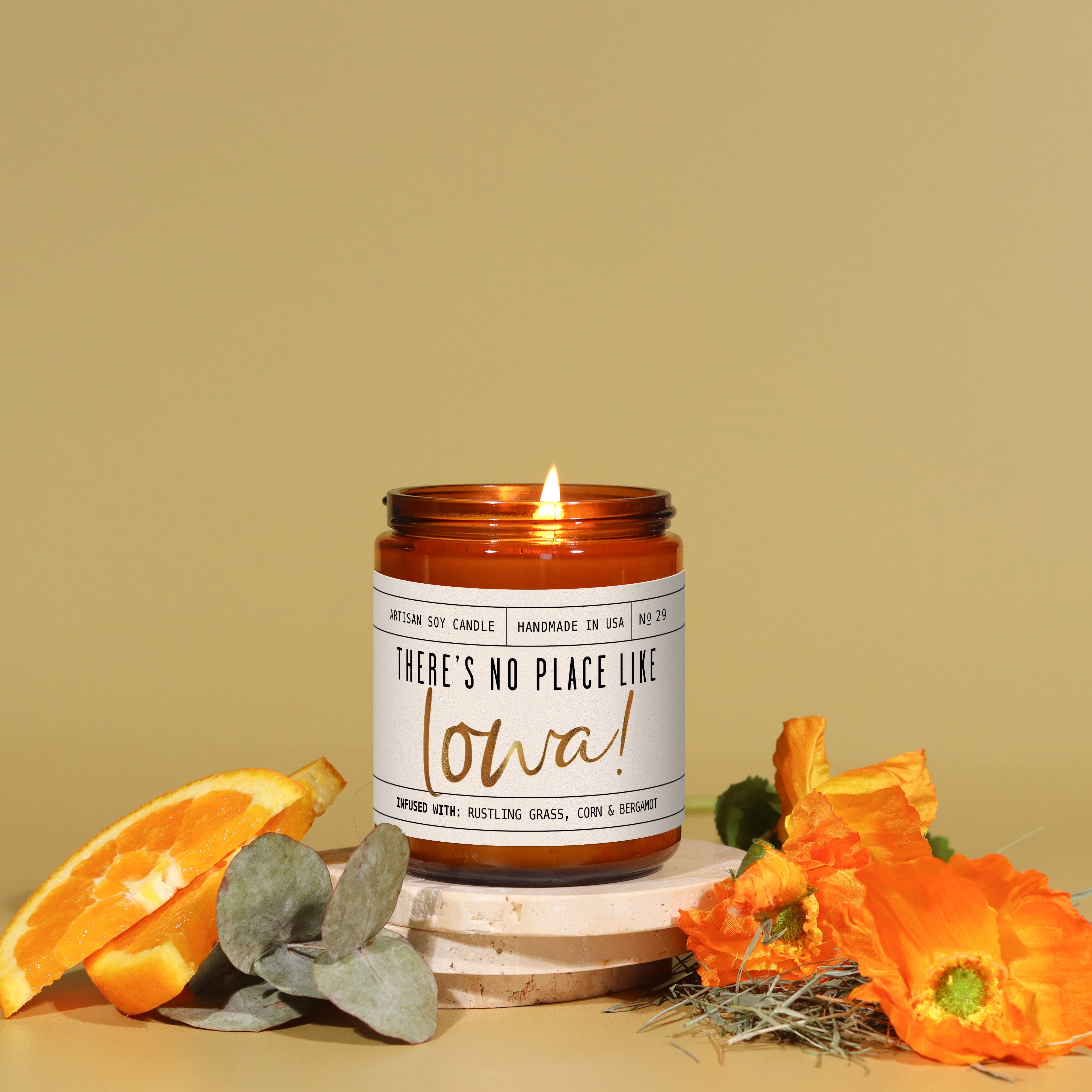 Soy and Sass - Wholesale Jar/Filled Candle - 'There's No Place like Iowa' Soy Wax candle - State Gifts2