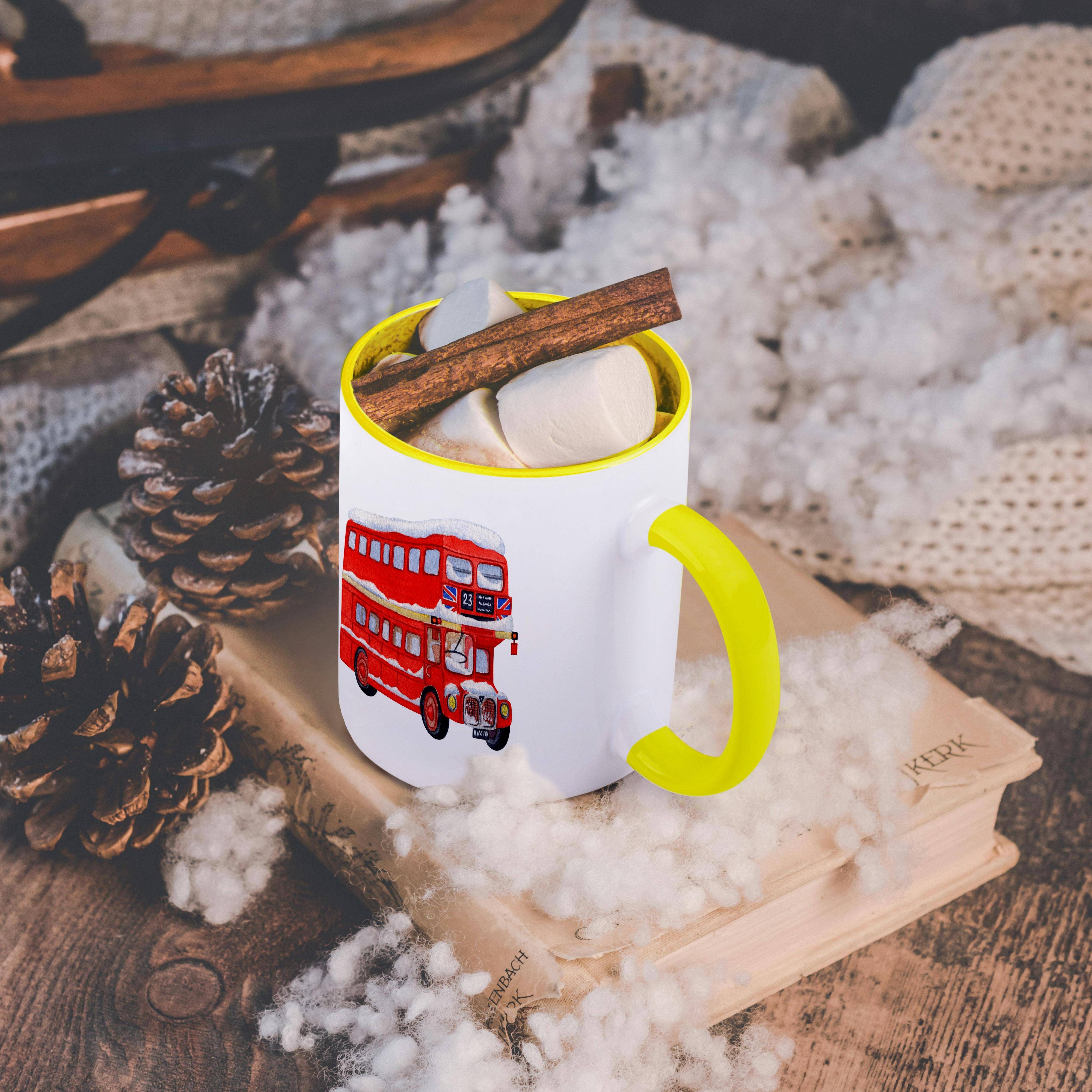 3dRose – Caneca por atacado – 3dRose, Ilustração de Autocarro de Dois Andares de Londres, Caneca5