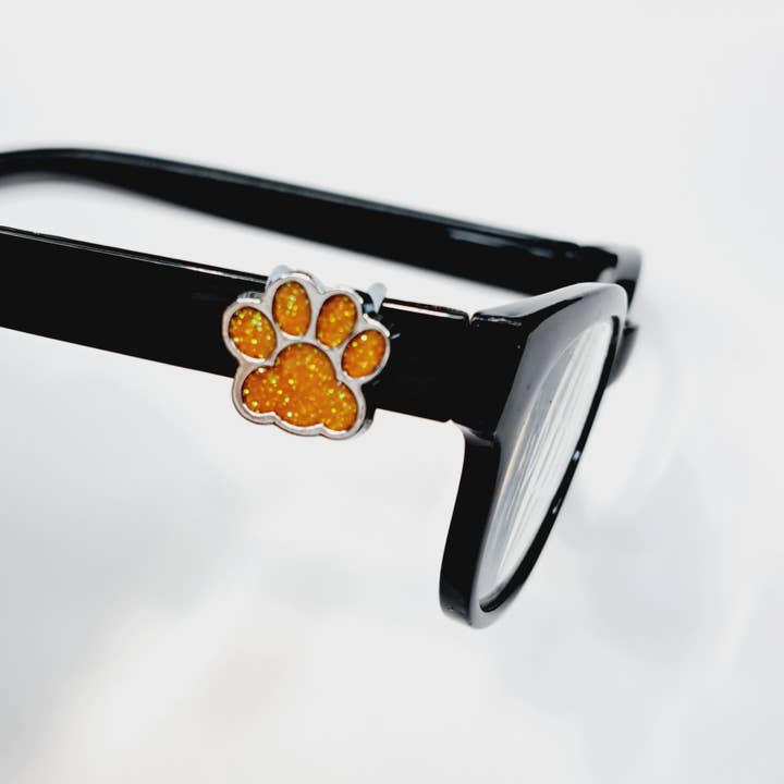 Huella de Pata Brillante Naranja Gato Perro EyeDeco para venta al por mayor de Cork and Charm