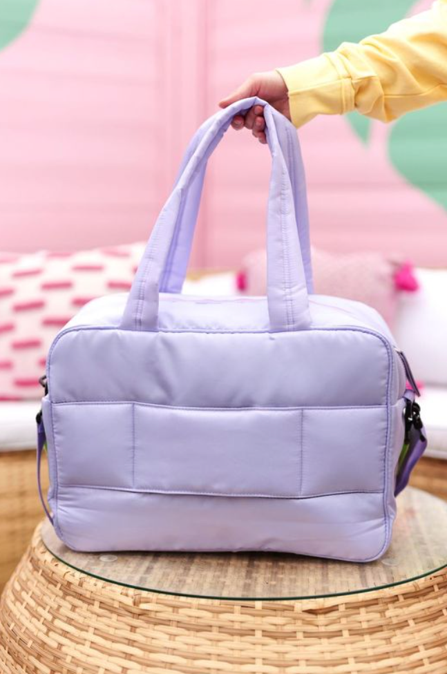 Jadelynn Brooke - Wholesale Weekender Bag - Women's - Modern Puffer Duffle - Lilac 2