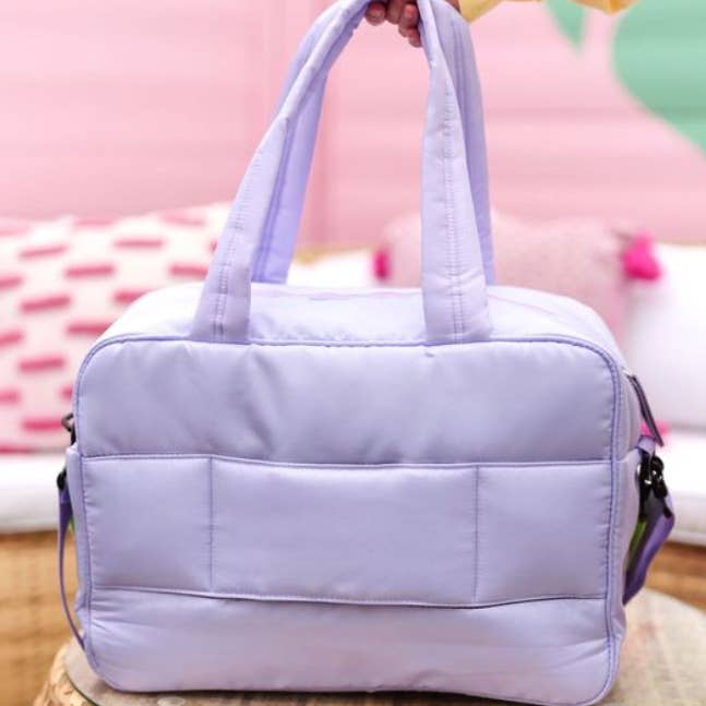 Jadelynn Brooke - Wholesale Weekender Bag - Women's - Modern Puffer Duffle - Lilac 2