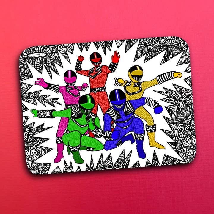 Autocollant Power Rangers (IMPERMÉABLE) pour la vente par Zenspire Designs