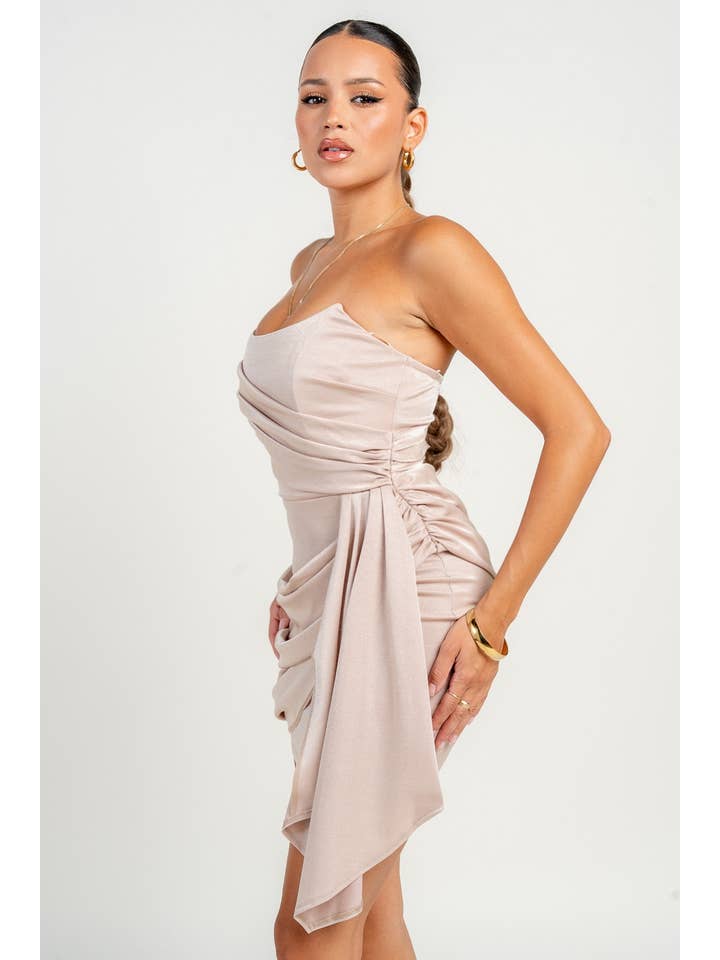 PRIVY - Wholesale Dress - Women's - HD30508K / STRAPLESS SASH MINI DRESS7