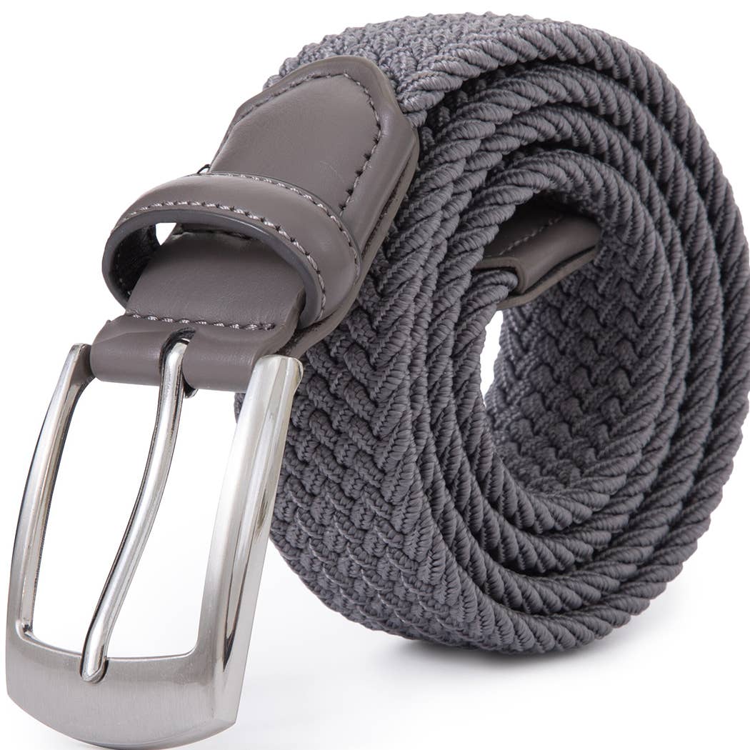 Fabio Valenti - Vente Ceinture – femme - Ceinture tressée élastique extensible avec boucle argentée4