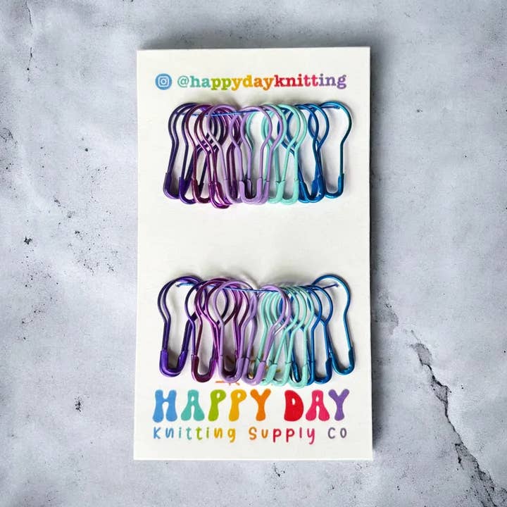 Marqueurs de mailles à épingle à ampoule verrouillable pour tricot ou crochet pour la vente par Happy Day Knitting