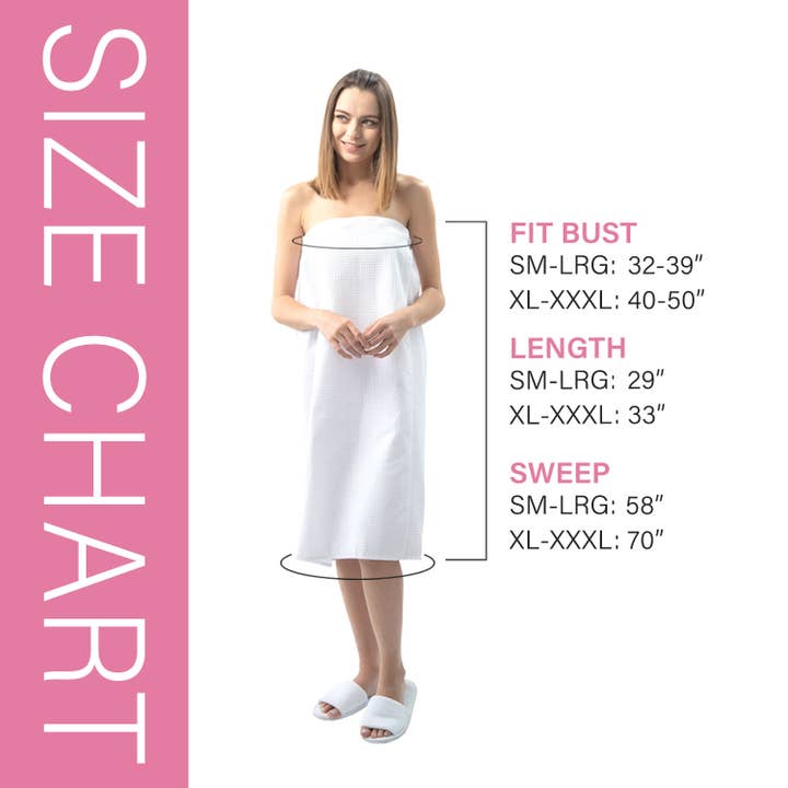 Appearus Products Corp. - Wholesale Robe - Women's - Women's Puffy Waffle Spa Wrap Robe, Snap Closure
