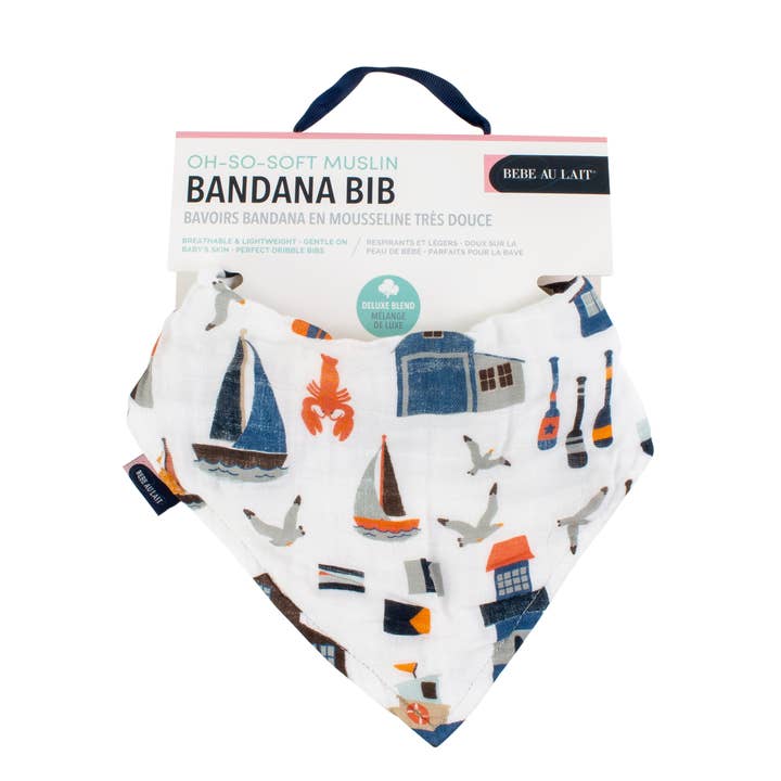 Bebe au Lait - Vendita all'ingrosso Bavaglini a bandana - Nautical Oh-So-Soft - Bavaglino in mussola2