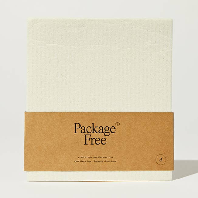 Strofinaccio svedese riutilizzabile incluso nella confezione per la vendita all'ingrosso da parte di Package Free
