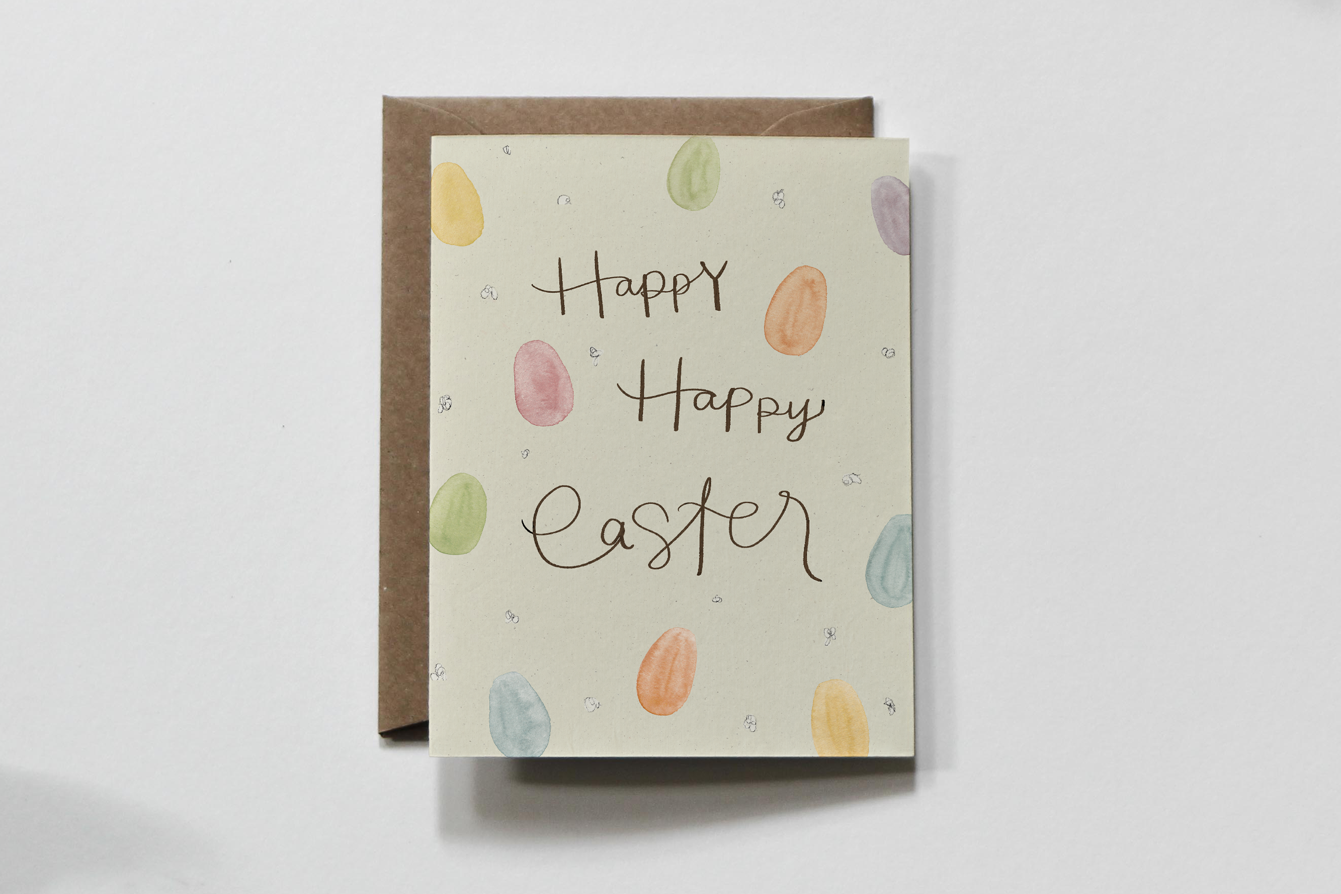 everglow handmade – Engroshandel Påskekort – Påskeæg | Mønster farverigt forårsferie lykønskningskort1