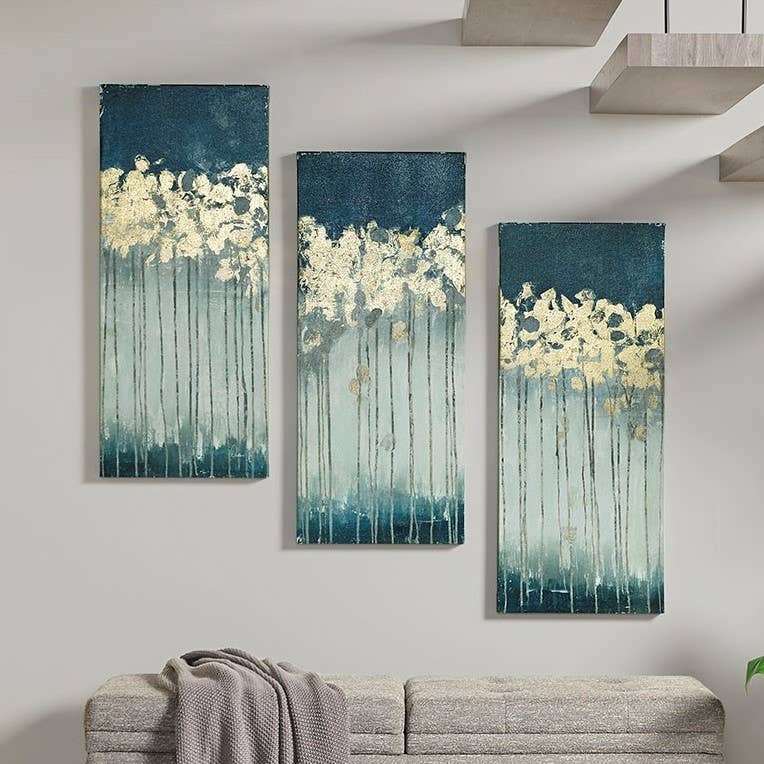 Olliix - Wholesale Gallery Wall Set - Midnight Forest 3-Piece Wall Art Decor0