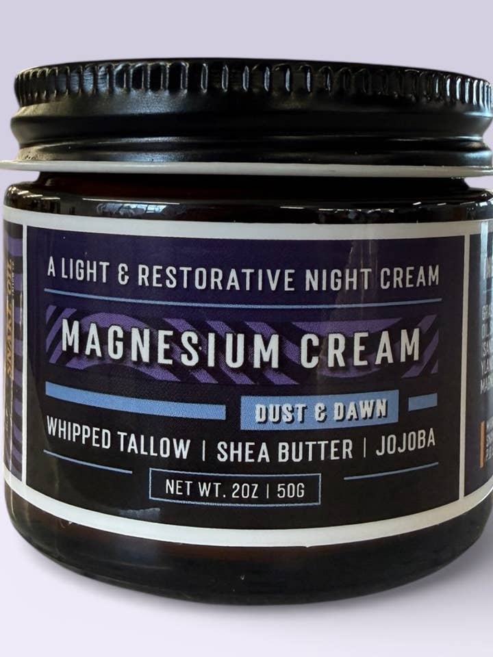 Crème de Nuit au Magnésium et Suif pour la vente par Snake Oil Tallow Co.