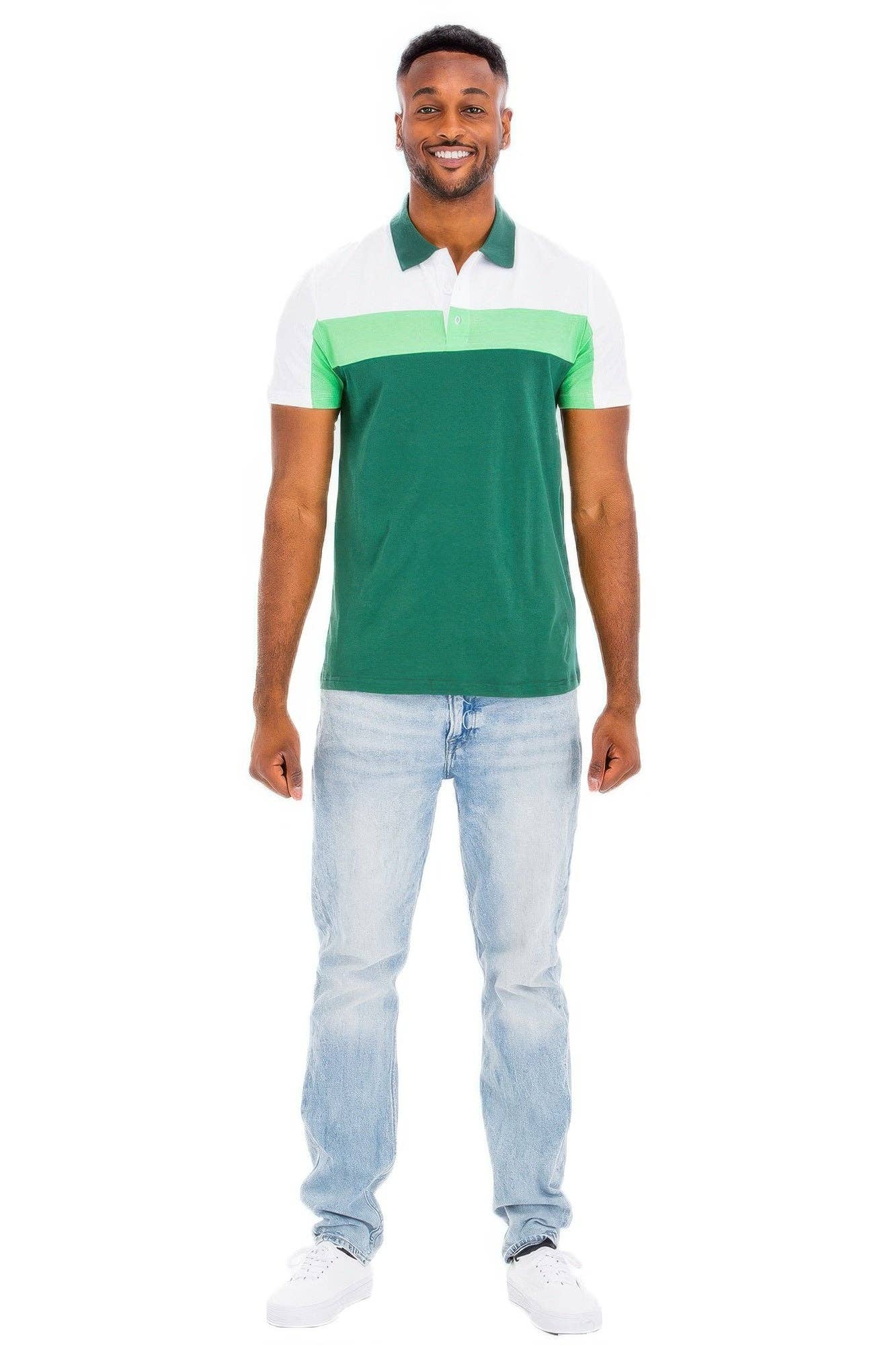 CC Wholesale Clothing - Wholesale Polo - Men's - Color Block Polo Short Sleeve3