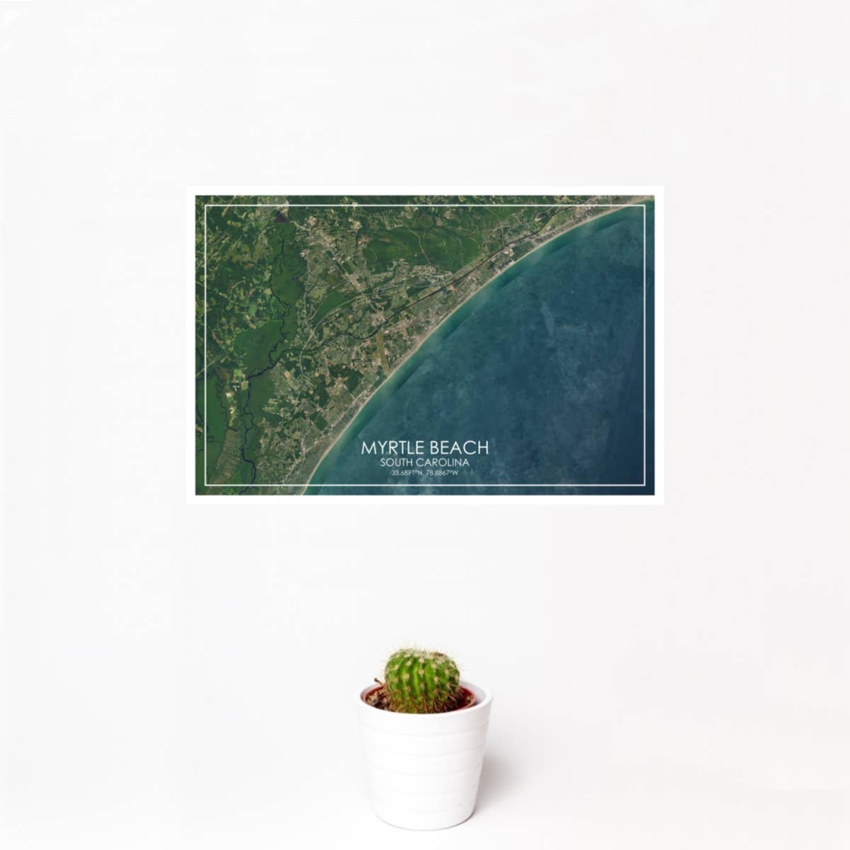 JACE.design - Wholesale Art Print - Myrtle Beach SC Map Print Satellite1