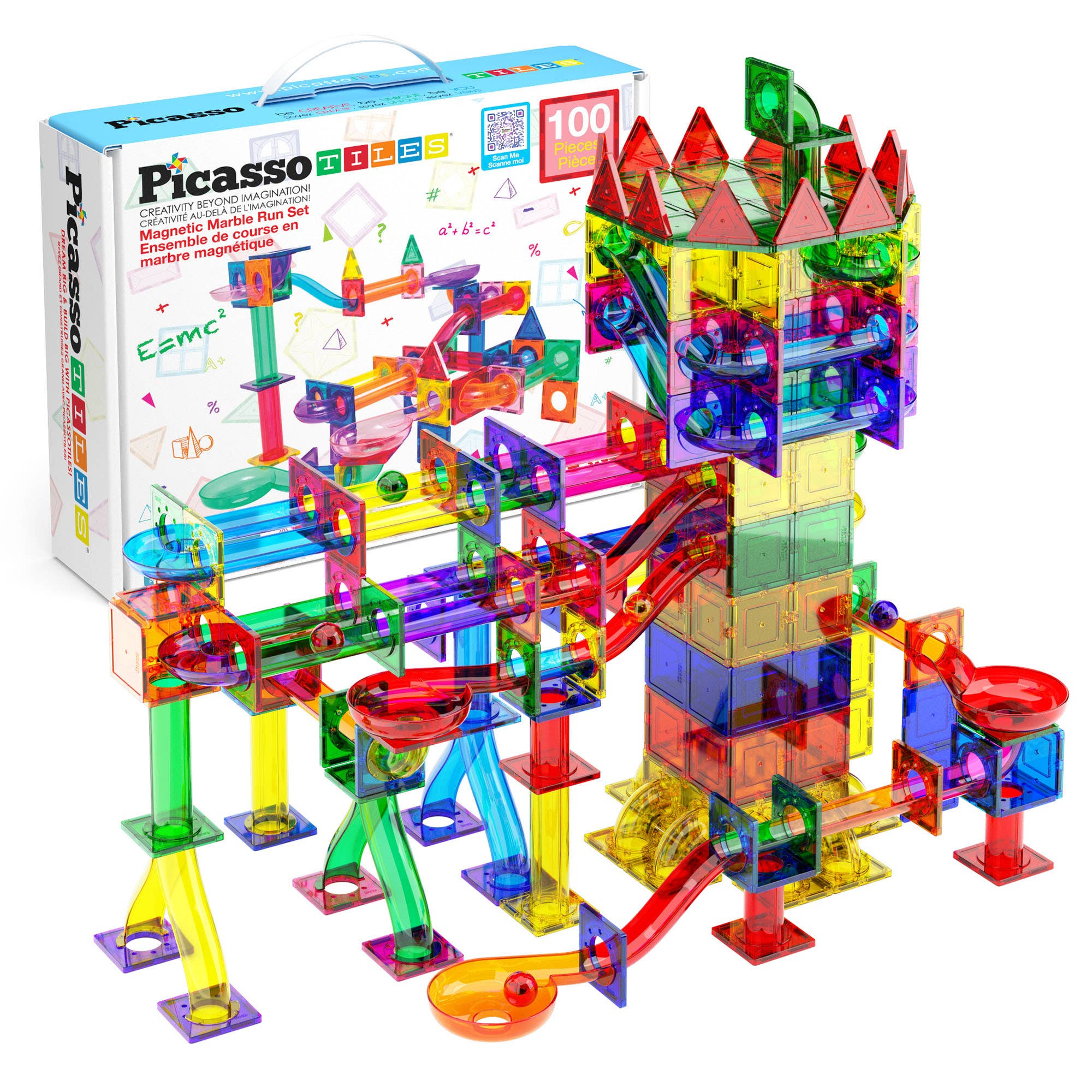 PicassoTiles - Wholesale Bouwset - Kinderen - PicassoTiles Magnetische Knikkerbaan Set18