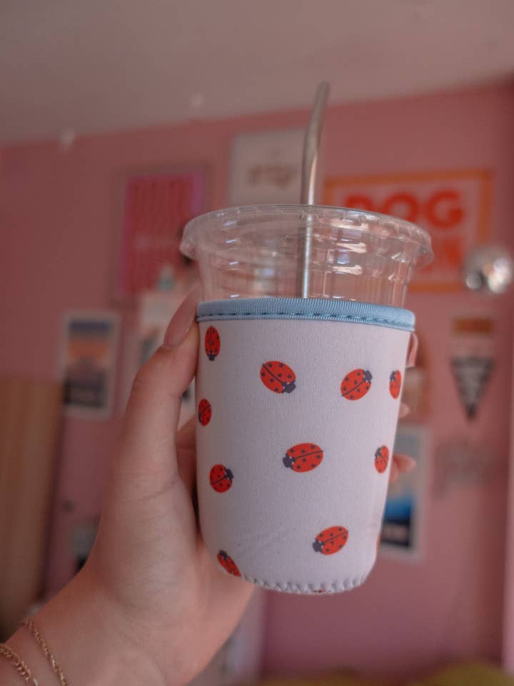 Ladybug Coffee Sleeve for wholesale by Jollie Ollie Designs