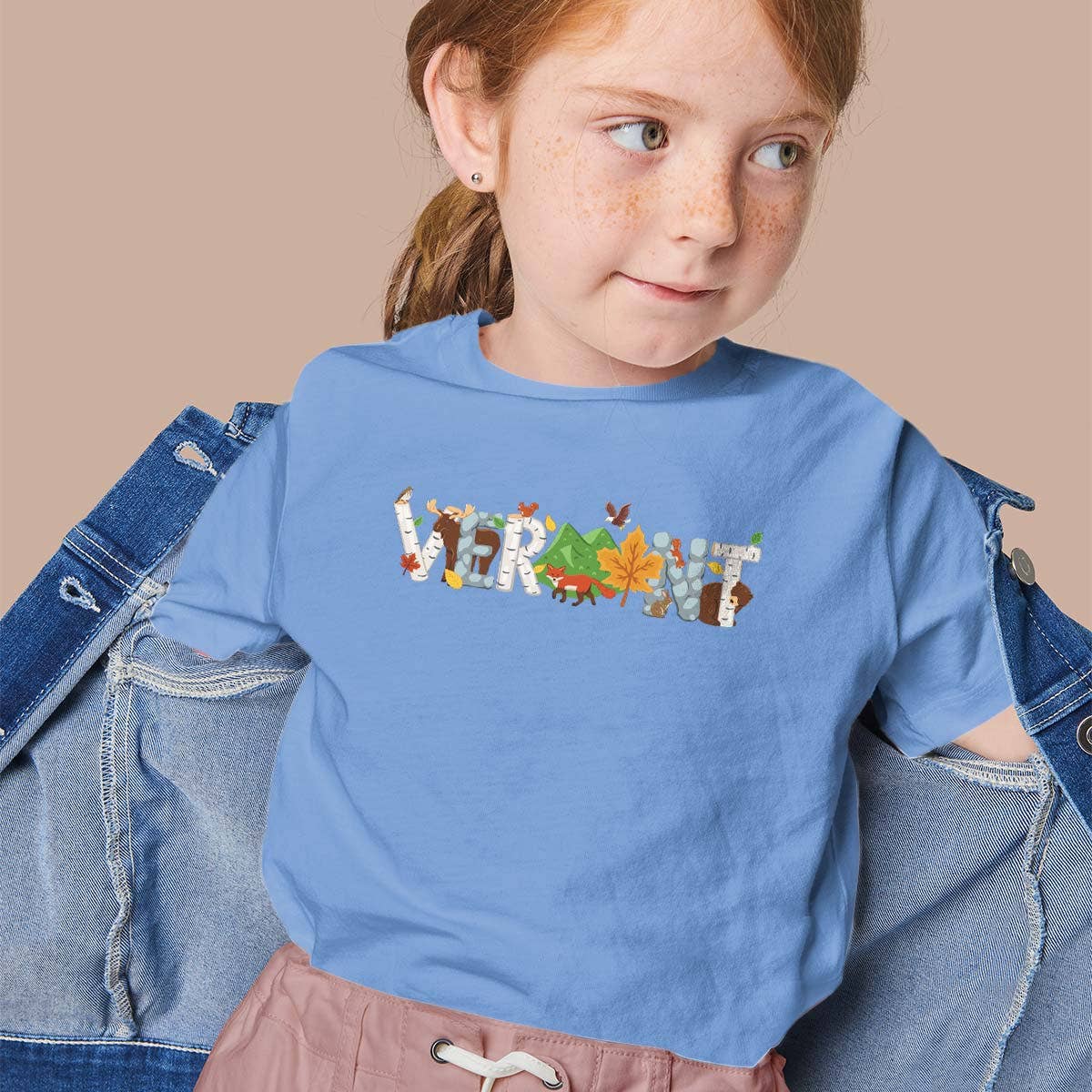 RetroPlanet - Wholesale T-Shirt - Kids - Vermont Whimsical Animals Unisex Toddler T-Shirt 2T-5/61