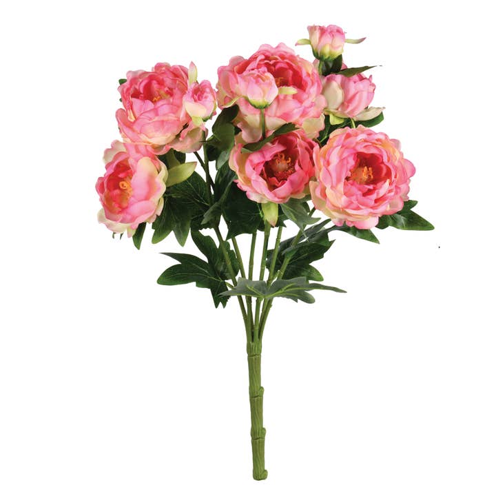 Vickerman 19" Artificial Light Pink Peony Bush. for wholesale on Faire