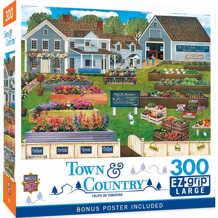 Town & Country - Tulipes ou Tomates Puzzle de 300 Pièces EZ Grip pour la vente par Masterpieces Puzzles