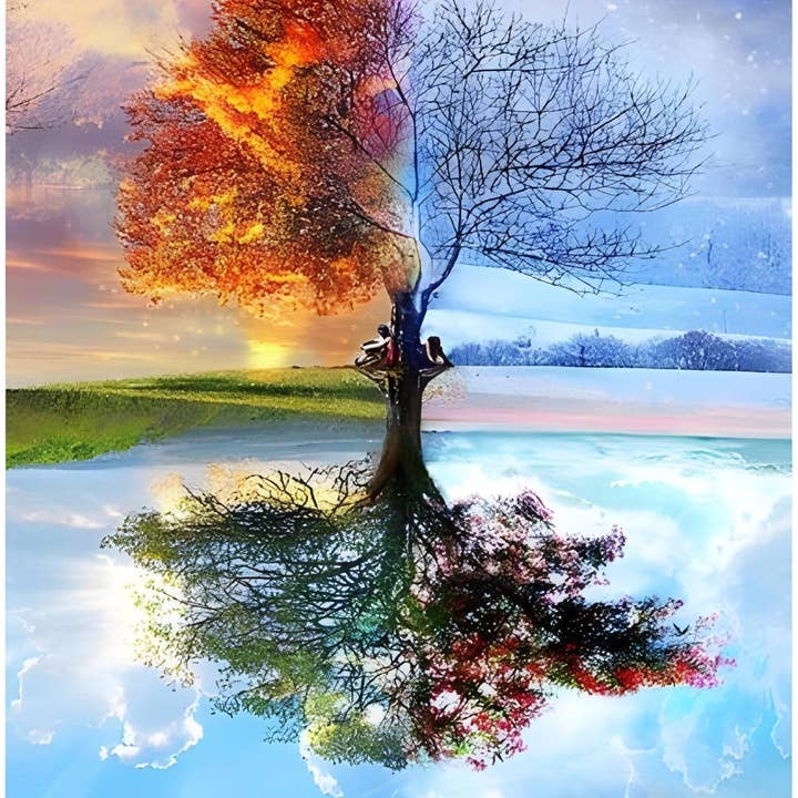 4 Seizoenen Boom (Gemaakt in de VS | Verzonden vanuit de VS) voor wholesale door Paint with Number
