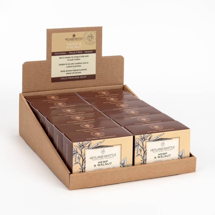 Heyland & Whittle – wholesale Bar Soap – Hemp & Walnut 120g 12 Pack0