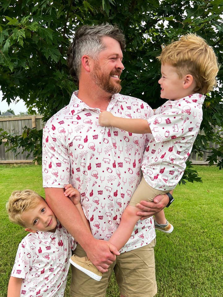 Southern Refinery - Wholesale Button Down Shirt - Kids - Arkansas Razorbacks Shirt Kids Polo Men's Polo Game DayÂ