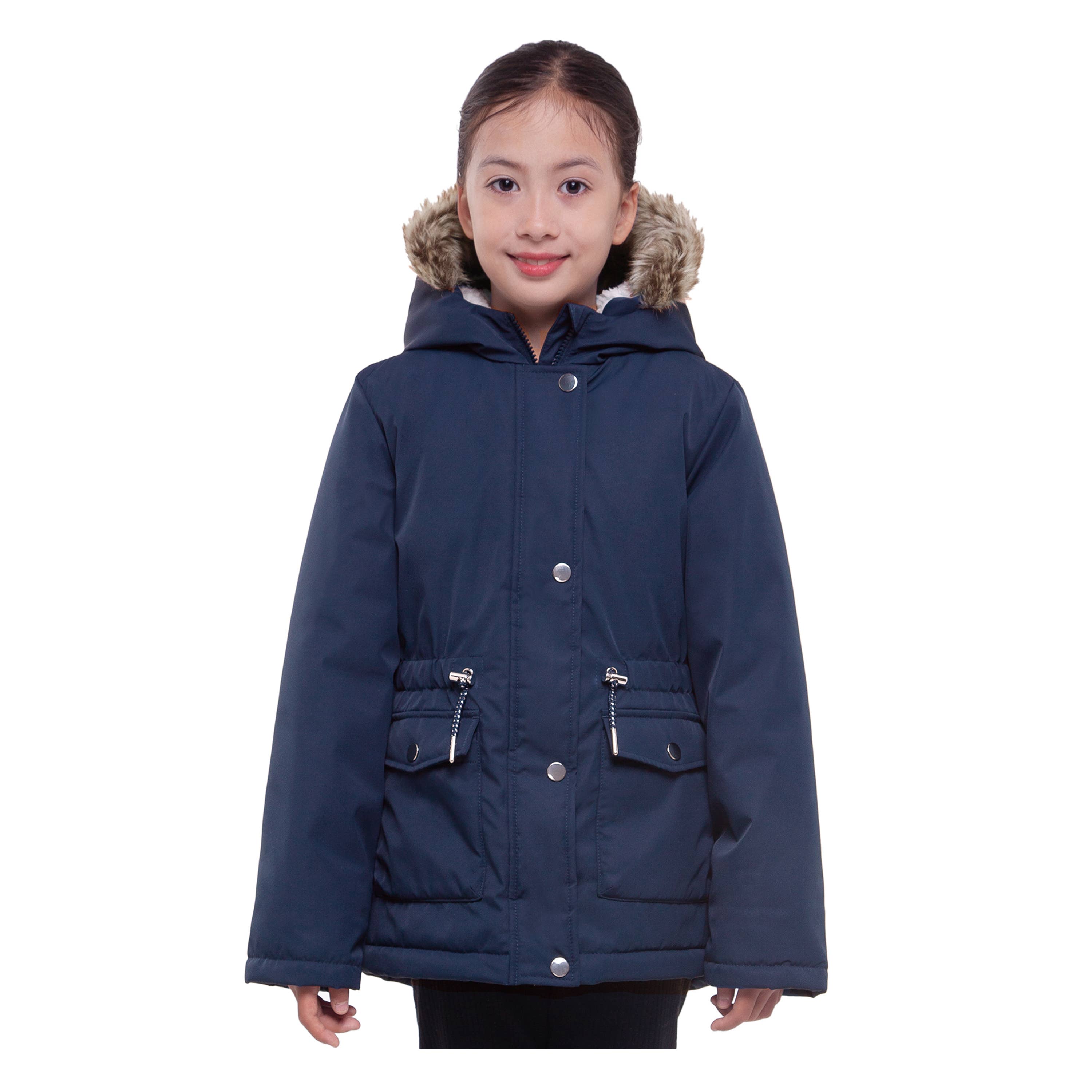 Rokka & Rolla - Wholesale Parka - Kids - Girls' Hooded Parka Jacket Fleece Lined Winter Coat11